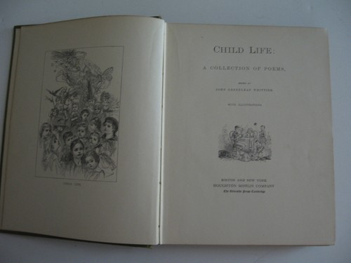 1871 CHILD LIFE EDITED BY JOHN GREENLEAF WHITTIER - Picture 4 of 6