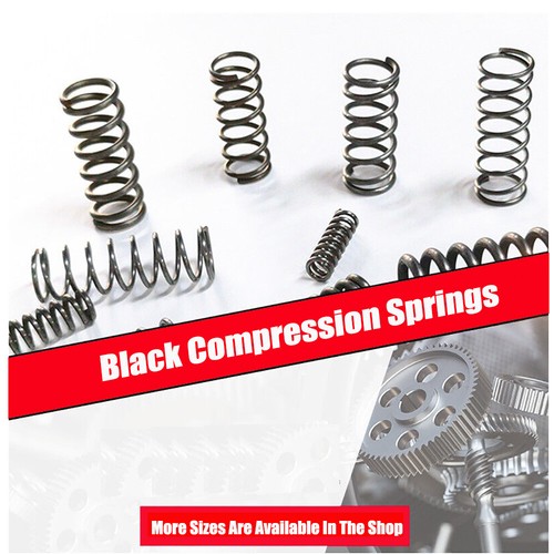 10 Pcs Small Black Compression Spring Wire Dia 1.2mm Springs Steel Long 10-50mm - Picture 3 of 12