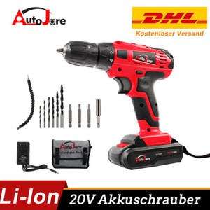 21V Akku-Bohrschrauber Bohrmaschine Akkubohrer Schrauber Bohrstufe Werkzeug DE