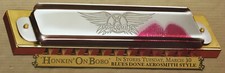 AEROSMITH Rare 2004 BIG HARMONICA SHAPED PROMO POSTER FLAT of Bobo CD 24x7  MINT