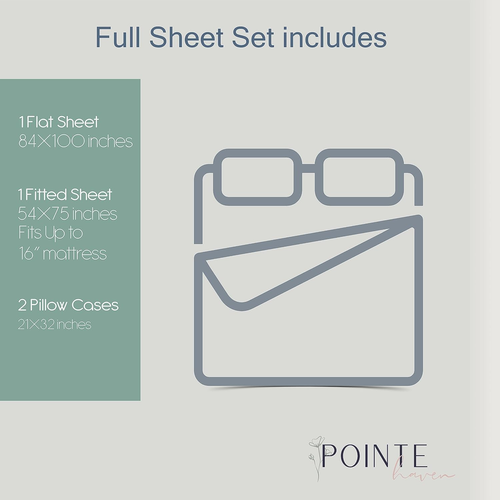Flannel Deep Pocket Set with Oversized Flat Sheet, Full, Sylvan - Picture 9 of 12