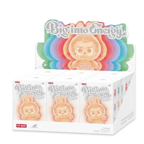 Authentique peluche POMPMART Labubu The Monsters Big into détaillant Energy boîte aveugle figurine jouet