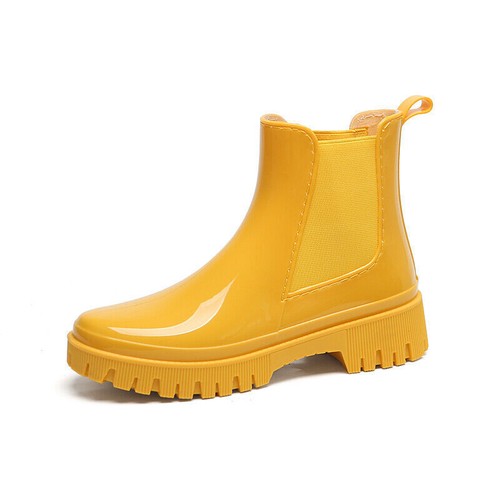 Botas de lluvia cortas para mujer impermeables zapatos de jardín Chelsea botas de lluvia zapatos de trabajo - Imagen 25 de 25