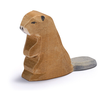 Biber sitzend - Ostheimer 16266 Holzfigur NEU
