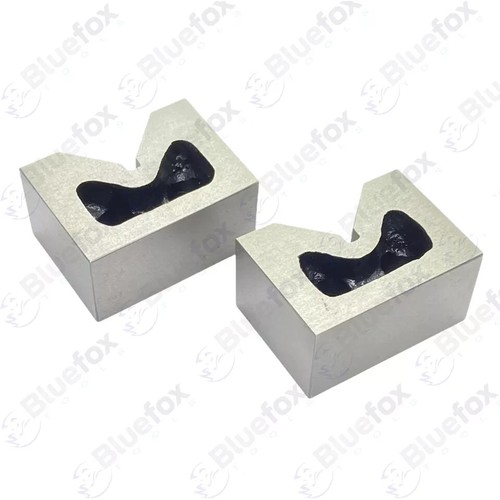 Vee Blocks 2" Ground (Pair) 50 x 38 x 27mm Takes Up To 40mm Round Bluefox - Picture 4 of 6