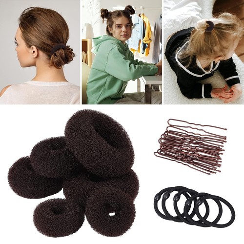 Haar Donut Set, Haarschmuck, Duttkissen, Dutt Kissen Donut Haarknoten Maker-S... - Bild 7 von 10
