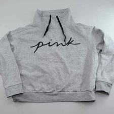 PINK Victoria's Secret Gray Everyday Lounge Cowl Neck Pullover Sweatshirt-Medium