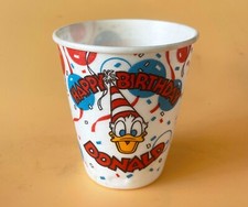 Vintage Disneyland Styrofoam Coffee Cup 1984 Happy 50th Birthday Donald