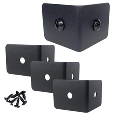 Black Corner Protectors for Wood Furniture, Decorative Corner Brackets, 