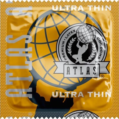 Atlas Ultra Thin Silky Smooth Premium Latex Lubricated Bulk Condoms