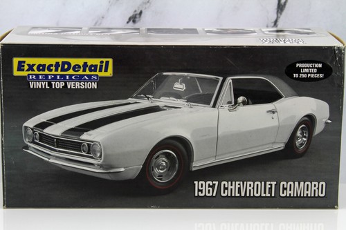 Exact Detail Replicas 1967 Chevy Camaro Z/28 White Black Vinyl Top 223A 1:18 - Foto 5 di 10