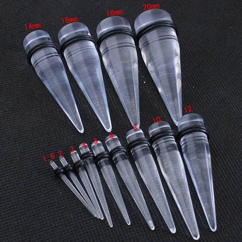 1x 1,6 mm-30 mm Grande Gran Calibre Acrílico Estirador Pico Cónico Oreja Tapón Expansor Foto 3 de 4