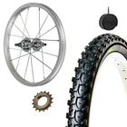 Rear Wheel 16 X 1.75 + 16 Tooth Sprocket + Tire 16" X 1.75 MTB + Tube
