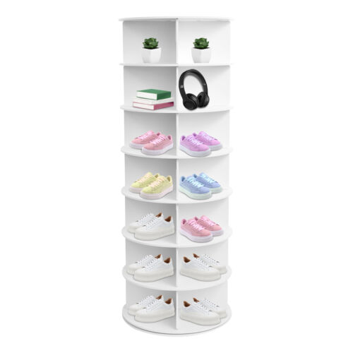 Rotating Shoe Rack 7 -Tiers Storage Shelves 360 Degree Rotating Shoe Tower Rack- - Picture 10 of 12