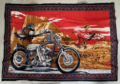 40％割引新品入荷 David Mann ハーレーダビッドソン イージーライダー ビンテージフラッグ 絵画/タペストリ 美術品