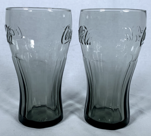 Set of (2) Vintage Libbey Coca Cola Coke 6" Glasses Light Brown - Excellent Cond - Picture 3 of 7