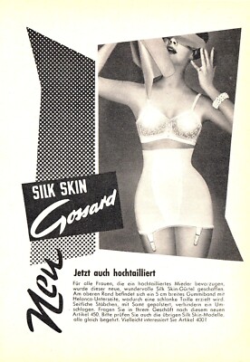 3w8420/ Dekorative Reklame von 1958   GOSSARD Damenunterwäsche