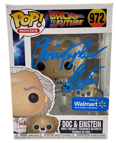 CHRISTOPHER LLOYD SIGNED BACK TO THE FUTURE DOC BROWN FUNKO 972 BECKETT 30