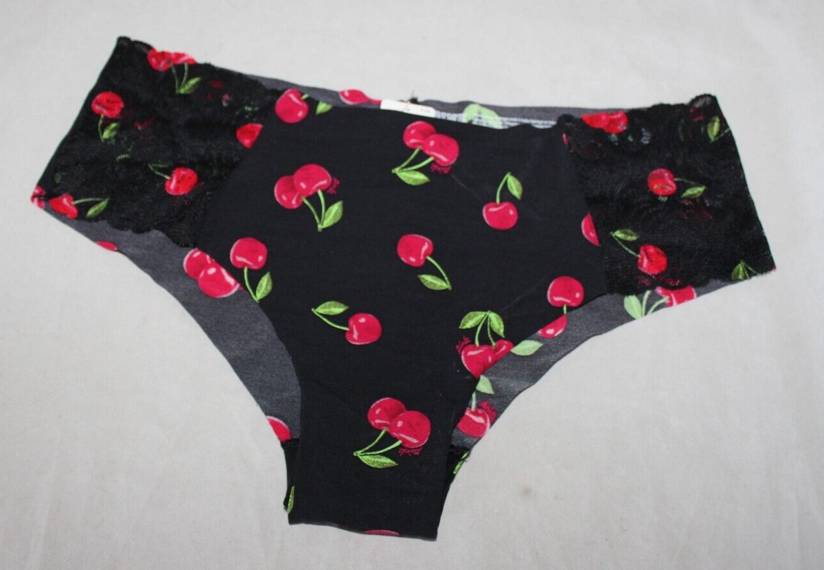 Victoria's Secret Pink Cheekster Black Cherry Microfiber Panties