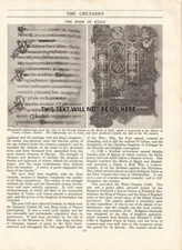 KELLS LATIN THE CRUSADES  ILLUSTRATION PRINT