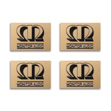 Distintivo logo altoparlante audio monitor personalizzato 27 mm (1,06") X 19 mm (0,75") ORO