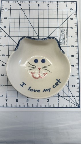 Futternapf aus Keramik in Katzenform 5 Zoll "I Love My Cat" - Bild 5 von 5