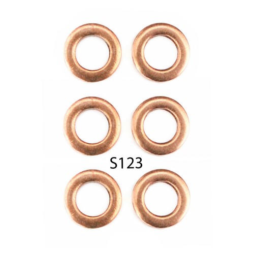 For Audi A4 B6 2.5 TDI Diesel Injector Copper Base Washers / Seals Set of 6 - Afbeelding 1 van 1