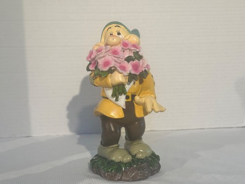 Juego de 4 estatuas de jardín de gnomos de 7 enanos de Disney gruñón tímido feliz sueño - Imagen 17 de 24