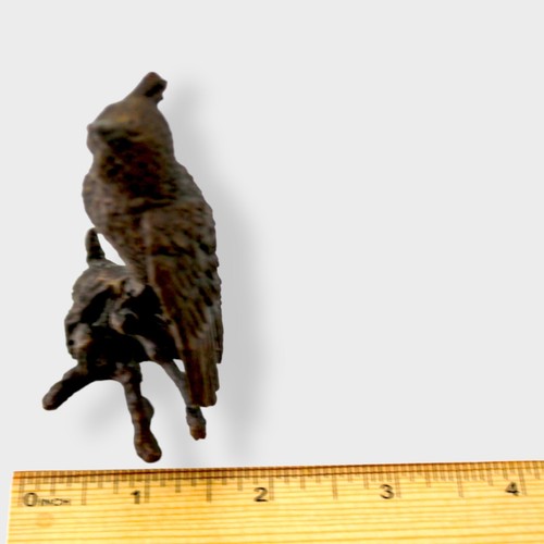AVON Horned Owl Bronze Collectible Figurine Statue Artist Tom Obrien Signed - Picture 7 of 10