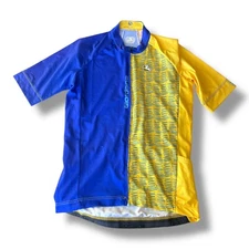 Giordana Men's Cycling Jersey Size Medium Made in Italy blue/yellow
