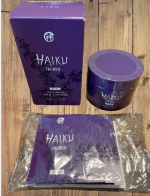 HAIKU SACRED INTENSE 3 PIECE PRODUCTS Parfum Retiring Cream Retired 5 Samples