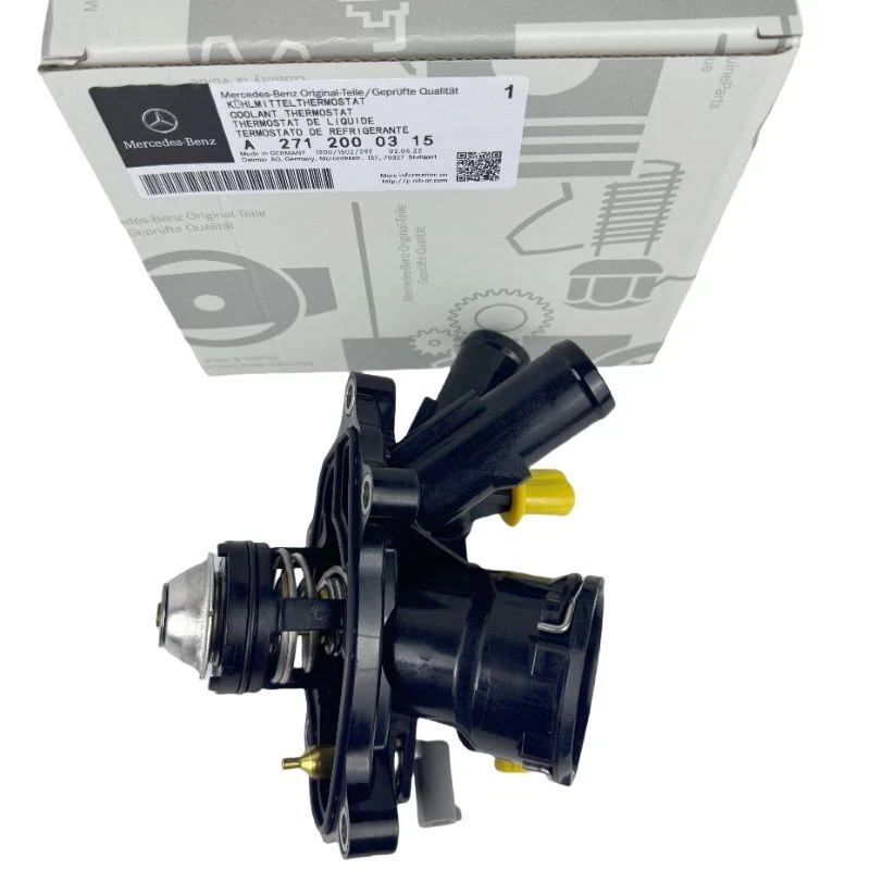 Mercedes Benz C250 SLK250 A2712000315 Thermostat with Housing &Seals 103 deg. C Foto 3 de 4