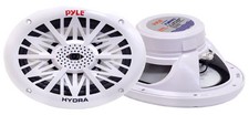 Pair New Pyle PLMR692 260 Watts 6'' x 9'' 2 Way White Marine Speakers Kit