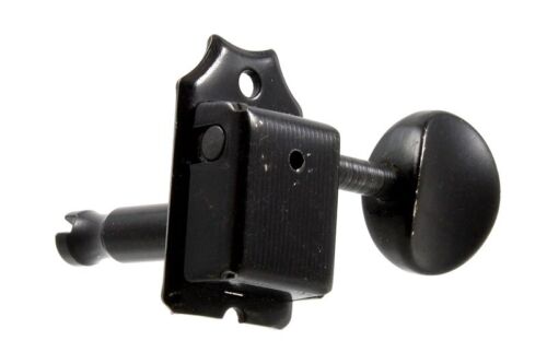 NEW - 6-In-Line Vintage Style Guitar Tuning Keys, 14:1 Gear Ratio - BLACK - Picture 1 of 1