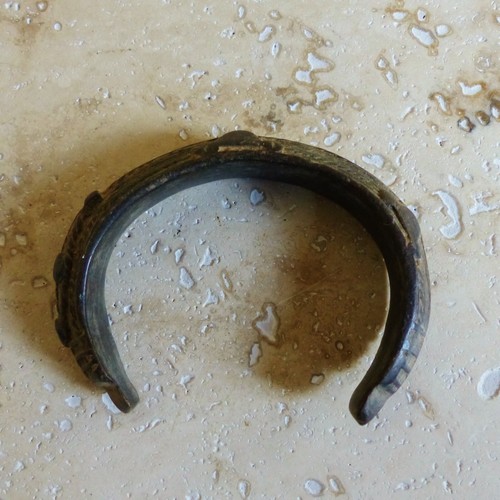 BEAU BRACELET ANCIEN en BRONZE XIXème AFRIQUE ETHNIQUE TRIBAL 120 gr - Foto 7 di 7