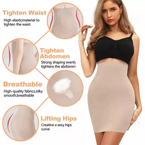 Tummy Control Shapewear Half Slips for Women Under Dresses High Waist Underwear - Picture 3 of 23