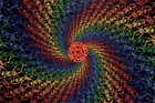 Handmade Cotton Rainbow Skeletons Spiral Tapestry Tablecloth Spread 60x90 inches