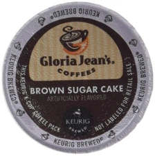 96/PACK - Gloria Jean's Brown Sugar Cake Coffee K-Cup Pods BULK PACKAGING