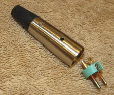 Switchcraft Male 3 Prong XLR A4M Microphone Cable Connector Jack Plug NOS