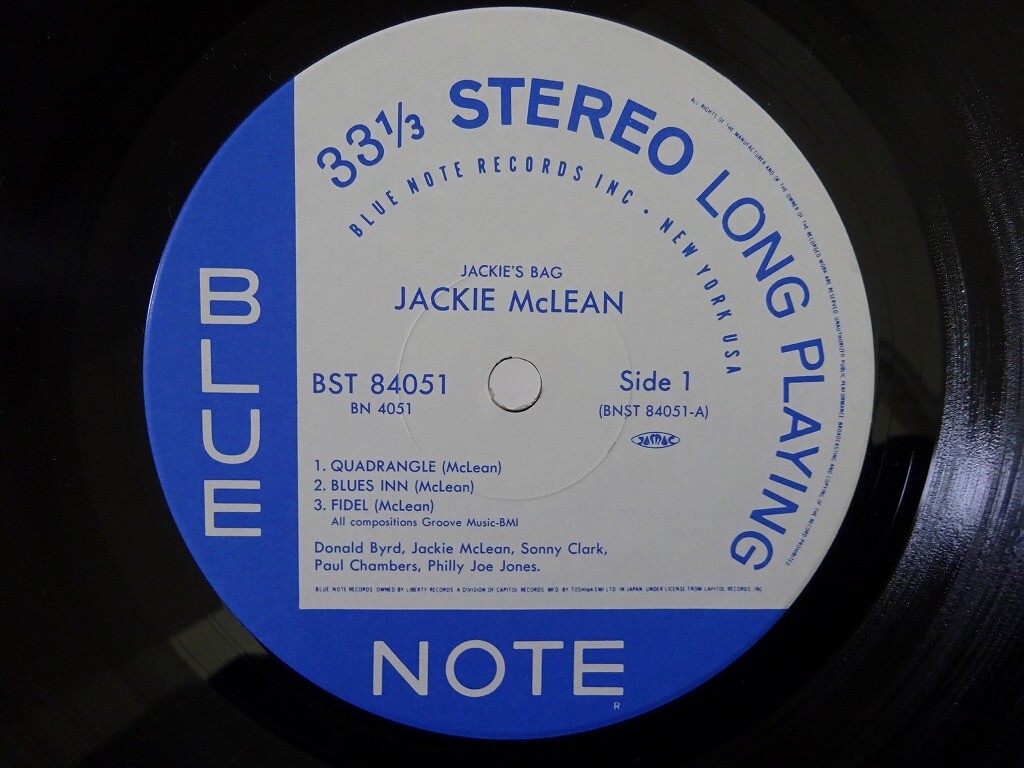 Jackie McLean Jackie's Bag Blue Note BST 84051 Japan VINYL