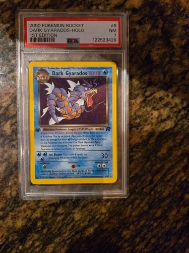 Dark Gyarados 8/82 1st Edition PSA 7 Team Rocket Holo