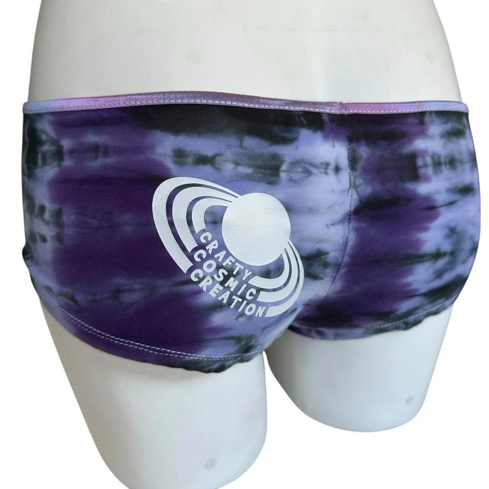 Женские Boyshorts Undies размер XL Juniors фиолетовый черный галстук краситель совершенно новый - Изображение 3 из 4