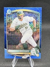 Topps Bowman Chrome Prospects Nick Kurtz Blue Mojo Refractor /150 BCP-114