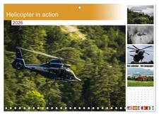 Helicopter in action (Monthly Wall Calendar 2026 11.7 x 16.5 (open)), CALVENDO 1