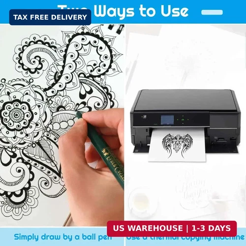 Tattoo Transfer Paper, Cridoz 20 Sheets Stencil Paper for Tattooing, Tattoo Tran image 4