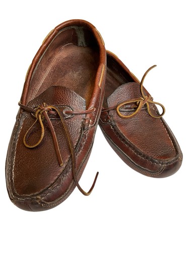 Gokey Mens Size 12.5 EE Brown Leather Soft Sole Moccasin Loafers Shoes #3143 - Picture 2 of 14