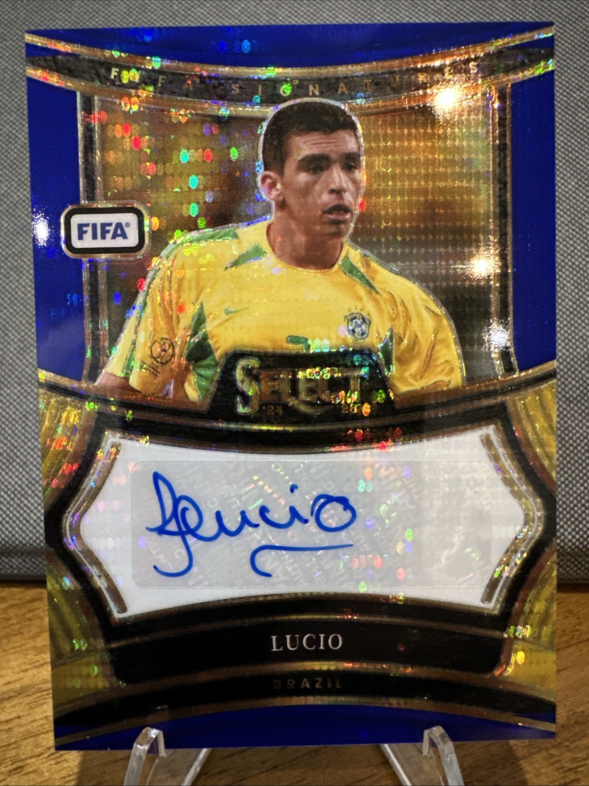 2024-25 Panini Select FIFA Lucio BluePulsar Auto  Brazil Serie A Bundesliga Hero