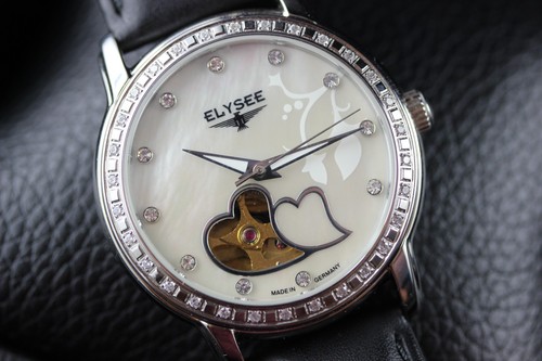 ELYSEE Monrose orologio da donna automatico bilanciere aperto fondo in vetro 36 mm 11000 - Foto 15 di 21