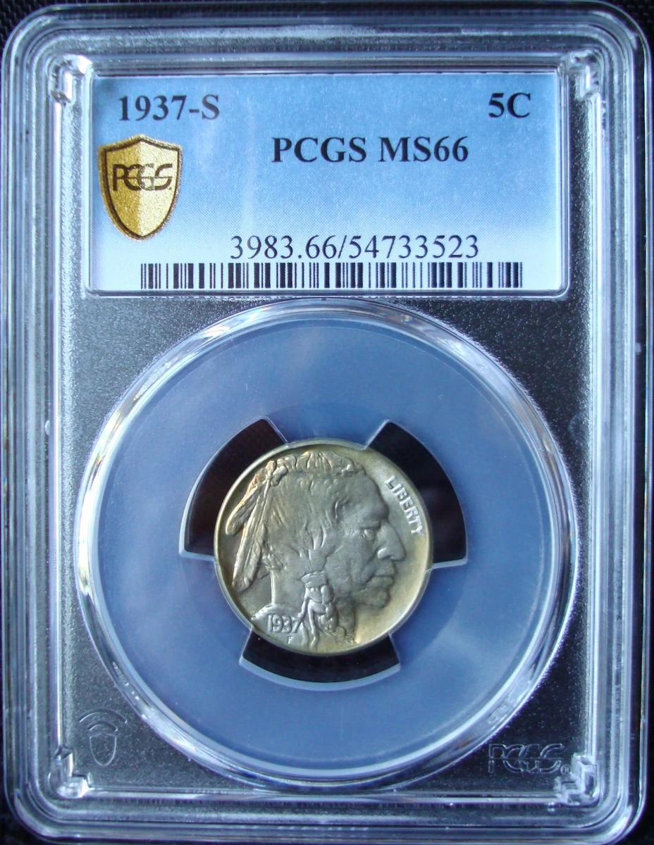 25+ MS 66 Graded 1937 Year US Buffalo Nickels (1913-1938) for sale