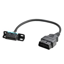 Full 16 Pin OBD2 Male to Female Cable with Underdash Mount Bracket Wire